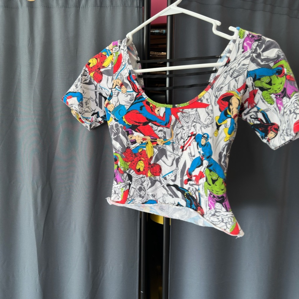 vintage avengers crop top